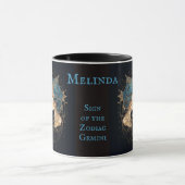 Gemini Verjaardagscadeau Naam toevoegen Black Coff Mok (Midden)