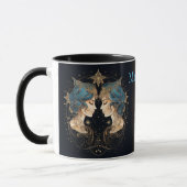 Gemini Verjaardagscadeau Naam toevoegen Black Coff Mok (Links)