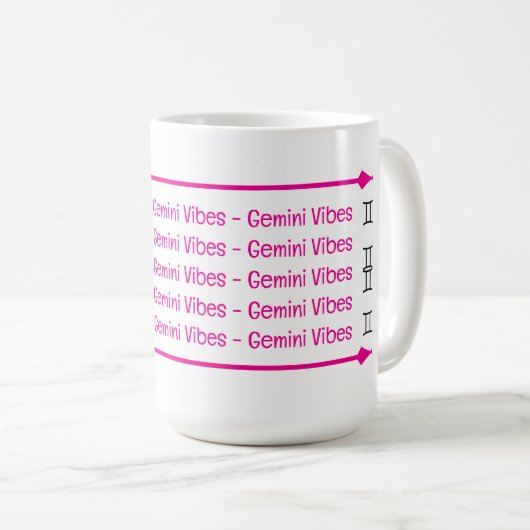 Gemini Vibes Café Mug (Devant droit)