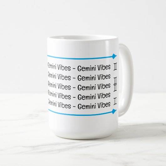 Gemini Vibes Café Mug (Devant droit)