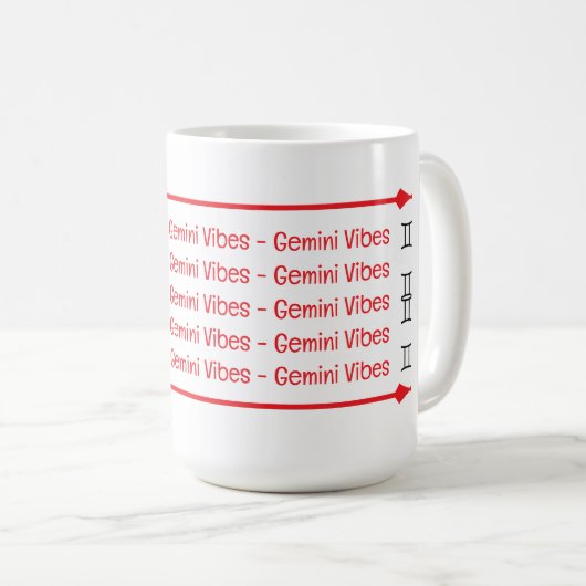 Gemini Vibes Café Mug (Devant droit)