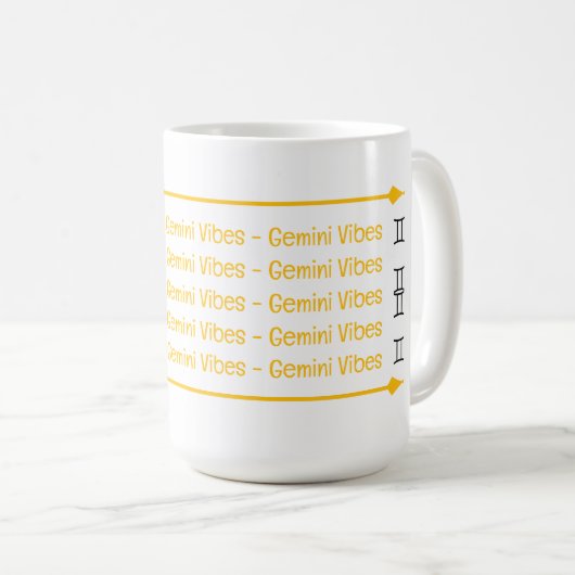 Gemini Vibes Café Mug (Devant droit)