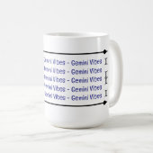 Gemini Vibes Café Mug (Devant droit)