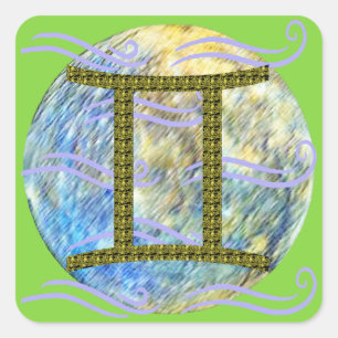 Gemini Vierkante Sticker