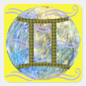 Gemini Vierkante Sticker (Voorkant)