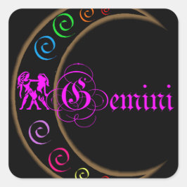 Gemini Vierkante Sticker