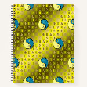 Gemini & Water Dragon Spiraal Notebook Notitieboek