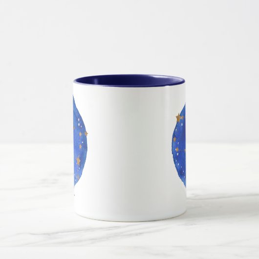 Gemini Waterverf Night Sky Constellation Zodiac Mok (Midden)