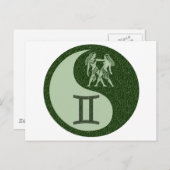 Gemini Yin Yang Briefkaart (Voorkant / Achterkant)