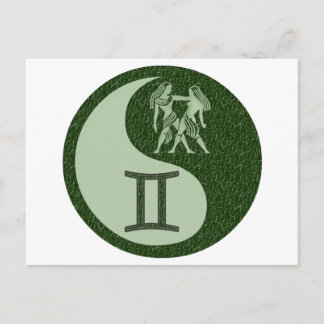 Gemini Yin Yang Briefkaart