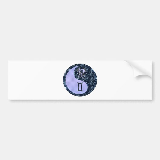 Gemini Yin Yang Bumpersticker (Voorkant)