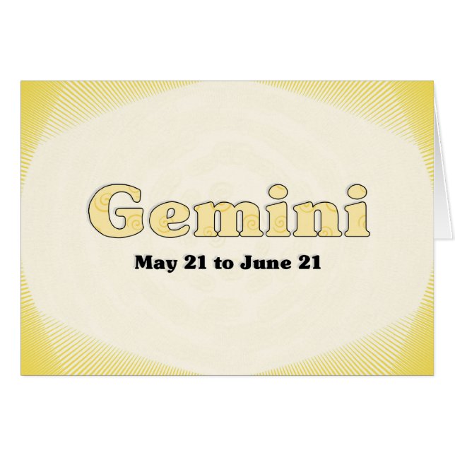 Gemini Zodiac (Voorkant Horizontaal)