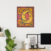 Gemini Zodiac Art Poster (Thuiskantoor)
