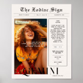 Gemini | Zodiac Astrologie Foto Krant Poster (Voorkant)