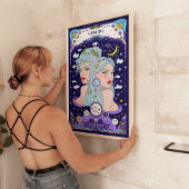Gemini Zodiac Blue Poster - Versatile et Airy