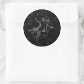Gemini Zodiac Constellation Hevelius 1690 Ronde Sticker (Tas)