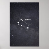 Gemini Zodiac Constellation Poster (Voorkant)
