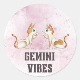 Gemini Zodiac Decal voor Astrologie liefhebbers Ronde Sticker