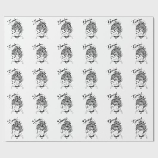 Gemini Zodiac Design Cadeaupapier (Vlak)