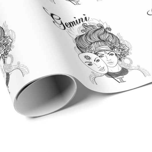 Gemini Zodiac Design Cadeaupapier (Rol Hoek)