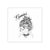 Gemini Zodiac Design Rubberstempel (Afrduk)