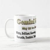 gemini Zodiac Fête des Mères Café Mug (Gauche)