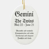 Gemini - Zodiac Girls - Ornament (Achterkant)