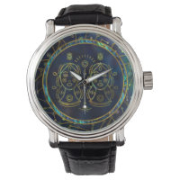 Gemini Zodiac Gold Abalone op constellatie