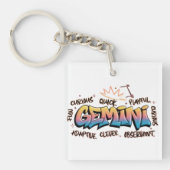 Gemini Zodiac  Graffiti  Sleutelhanger (voorkant)