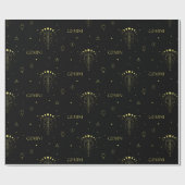 Gemini zodiac horoscoop-sterbordgradiënt cadeaupapier (Vlak)