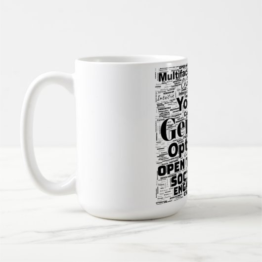Gemini Zodiac Mot Cloud Inspiration Mug (Gauche)