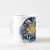 Gemini Zodiac Mug - Enchanter & Design Céleste (Devant gauche)