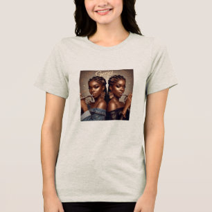 Gemini Zodiac Musician Trumpet Tri-Blend Shirt