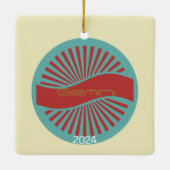 Gemini Zodiac Ornement Conception rétro (Dos)