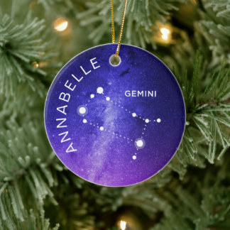 Gemini Zodiac Ornement personnalisé Zodiac Cadeau