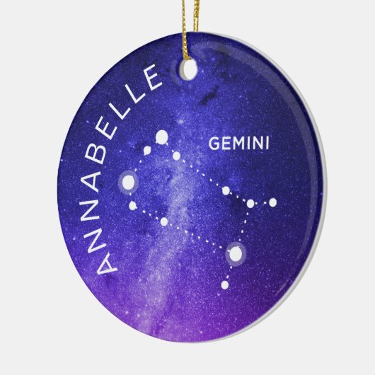 Gemini Zodiac Ornement personnalisé Zodiac Cadeau (Gauche)