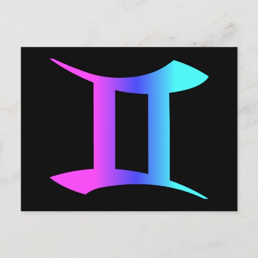 Gemini Zodiac Sign Briefkaart (Voorkant)