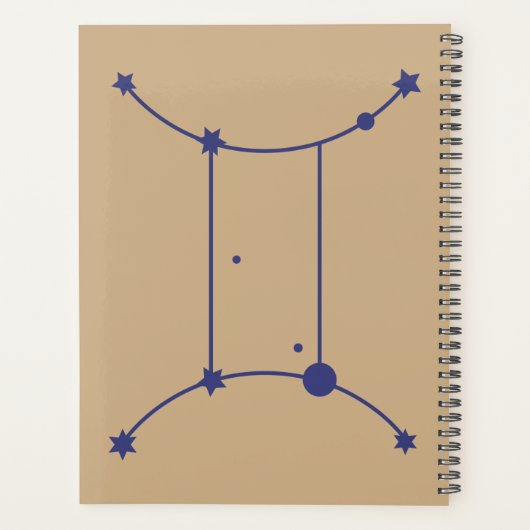 Gemini Zodiac Sign Calendar Planner (Achterkant)