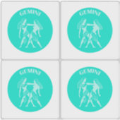 Gemini, Zodiac Sign, Horoscope, Astrology Sticker (Voorkant)