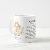 Gemini Zodiac Sign Horoscope Personalized Gift Koffiemok (Voorkant links)