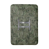 Gemini Zodiac Sign on Green Digital Camo Badmat (Voorkant Verticaal)