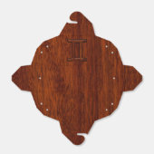 Gemini Zodiac Sign on Mahogany Wood Style Bedankdoosjes (Uitgevouwen)