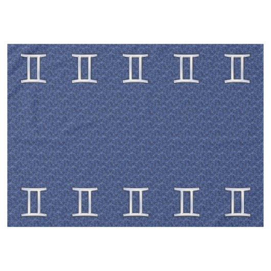 Gemini Zodiac Sign on Navy Blue Digital Camo Tafelkleed (Voorkant (Horizontaal))