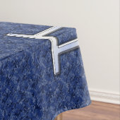 Gemini Zodiac Sign on Navy Blue Digital Camo Tafelkleed (Voorbeeld)