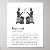 Gemini Zodiac Sign poster (Voorkant)
