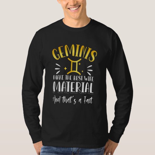 Gemini Zodiac Sign Quote T-shirt (Voorkant)