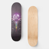 Gemini Zodiac Sign Seven Chakras Skateboard (Voorkant)