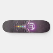 Gemini Zodiac Sign Seven Chakras Skateboard (Horizontaal)