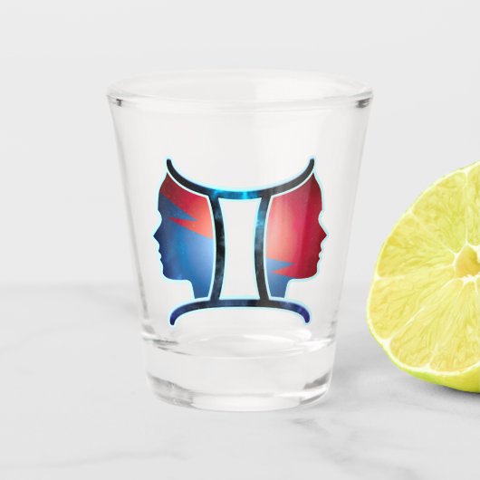 Gemini Zodiac Sign Shot Glas (Voorkant)