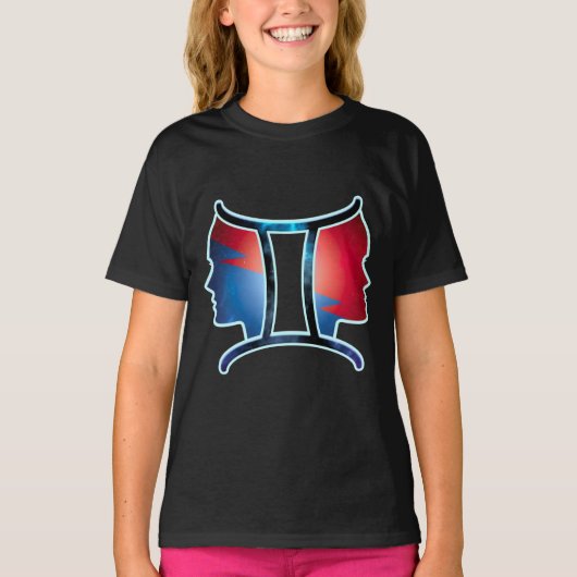 Gemini Zodiac Sign T-shirt (Voorkant)